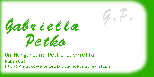 gabriella petko business card